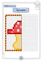 Vorschau - Arbeitsblätter - Winter - Silvester - Symmetrie : Spiegeln um die Symmetrieachse - Seite 3