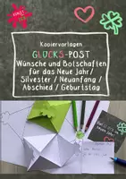 Vorschau - Mal- und Bastelvorlagen - Faltanleitungen und Kopiervorlagen zum Thema Glück 🍀🐷🐞 (Himmel & Hölle, Glückskekse) - Seite 1