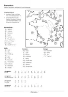 Vorschau - Arbeitsblätter - Frankreich (Topographie - Übungen mit der Landkarte) - Seite 1