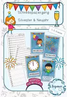 Vorschau - Arbeitsblätter - Schreibspaziergang Silvester Neujahr Klasse 1-3 #rabattraketenzusalewester25 - Deckblatt