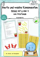 Vorschau - Spiele - Strategie "Verlängern" - Nomen mit g/k im Auslaut – Pommeswörter - Deckblatt