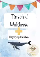 Vorschau - Spiele - Türschild der Walklasse und Begrüßungskärtchen 🐋 - Deckblatt