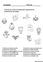 Vista previa - Hojas de trabajo - ¡Coloreemos Halloween! - página 2