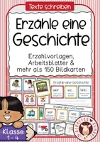Vorschau - Unterrichtsreihen - Geschichten schreiben Grundschule – kreativ & Schritt für Schritt mit Bildkarten (Klasse 1–4) - Deckblatt