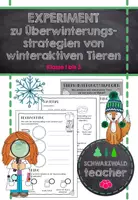 Vorschau - Arbeitsblätter - Experiment zu den Überwinterungsstrategien von winteraktiven Tieren - Deckblatt