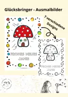 Vorschau - Mal- und Bastelvorlagen - Neujahr- Frohes Neues Jahr - Glückspilz - 7 Malvorlagen - Grußkarten #edukilights22 - Deckblatt