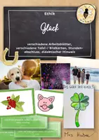 Vorschau - Präsentationen/Tafelbilder - Bildkarten, Zitate und Arbeitsblätter: Glück - Deckblatt