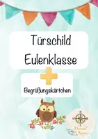 Vorschau - Poster - Türschild Eulenklasse und Begrüßungskärtchen 🦉 - Deckblatt
