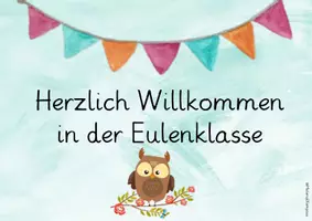 Vorschau - Poster - Türschild Eulenklasse und Begrüßungskärtchen 🦉 - Seite 1