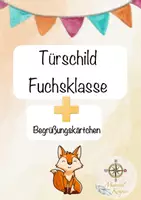 Vorschau - Poster - Türschild Fuchsklasse und Begrüßungskärtchen 🦊 - Deckblatt