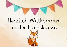 Vorschau - Poster - Türschild Fuchsklasse und Begrüßungskärtchen 🦊 - Seite 1