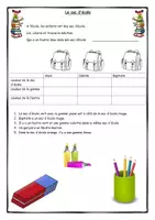 Aperçu - Jeux - Le sac d'école - exercice de logique pour l'école primaire - Page de couverture