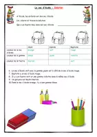 Aperçu - Jeux - Le sac d'école - exercice de logique pour l'école primaire - Page 1