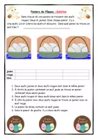 Aperçu - Jeux - Paniers de Pâques - exercice de logique pour l'école primaire - Page 1