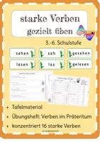 Vorschau - Arbeitsblätter - Materialpaket Zeitformen - Stammformen - Präteritum unregelmäßige Verben - Deckblatt