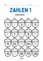 Vorschau - Arbeitsblätter - Arbeitsblätter mit Zahlenfolgen für Kinder ab 6 Jahren - Seite 1