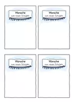 Vorschau - Arbeitsblätter - Wunsch-Lotterie - Wunschkarten zum Ausfüllen für Silvester/ Neujahr, Geburtstage, Schuljahresanfang, blanco - Seite 3