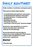 Vista previa - Hojas de trabajo - Daily routines | Trinity Exam GESE 3 | ESL kids - página 1