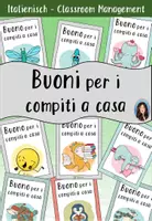 Vorschau - Bildkarten - Buoni per i compiti a casa - Hausaufgabengutscheine - Italienisch - Deckblatt