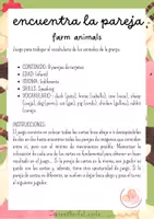 Vista previa - Unidades / Secuencias / Situaciones de Aprendizaje - ENCUENTRA LA PAREJA - Animales de granja /Farm animals - página 1