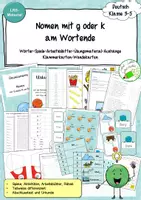 Vorschau - Unterrichtsreihen - Strategie "Verlängern" - Nomen mit g/k am Wortende - LRS-Material - Deckblatt