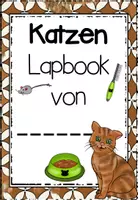 Vorschau - Stationenlernen - Lapbook zur Katze - Deckblatt