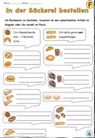 Vorschau - Arbeitsblätter - Übung unbestimmte Artikel im Akkusativ "In der Bäckerei" DaZ / DaF / Deutsch - Seite 3