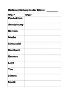 Vorschau - Anderer Materialtyp - Rollenverteilung zur Filmproduktion - Deckblatt