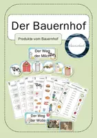 Vorschau - Arbeitsblätter - Der Bauernhof: Produkte vom Bauernhof - Deckblatt