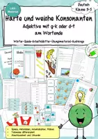Vorschau - Unterrichtsreihen - Strategie "Verlängern" - Adjektive mit g/k und d/t am Wortende - LRS-Material - Deckblatt