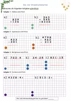 Vorschau - Arbeitsblätter - Die vier Grundrechenarten, individuell veränderbar. - Seite 1