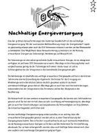 Vorschau - Arbeitsblätter - Leseverständnis Erneuerbare Energien - Seite 1