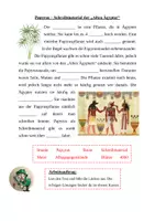 Vorschau - Arbeitsblätter - Papyrus – Schreibmaterial der „Alten Ägypter“ - Deckblatt