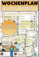 Vista previa - Otros - Plan semanal de clases de alemán "In der Bäckerei" triplemente diferenciado - Portada