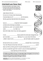 Vorschau - Arbeitsblätter - Lernposter + Arbeitsblatt "Gene" + Onlineübung & MP3 + Mindmap - Seite 1