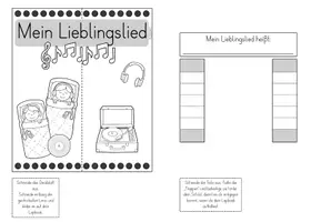 Vorschau - Arbeitsblätter - Mini Lapbook "Mein Lieblingslied" - Seite 2