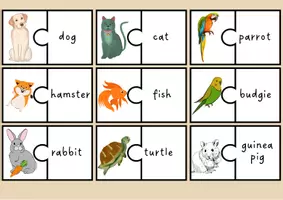 Vorschau - Spiele - Animals Puzzle | English Vocabulary Games - Seite 2