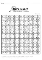 Vorschau - Arbeitsblätter - Word-search English What is in your room? - Deckblatt