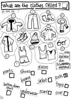 Vorschau - Arbeitsblätter - CLOTHES: Kleidung benennen und malen: Wortschatzübung - Seite 3