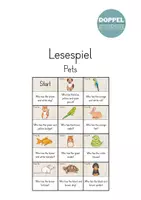 Vorschau - Spiele - "Pets" - Lesespiel für den Englischunterricht - Deckblatt
