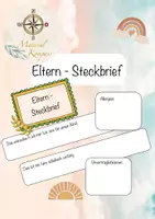 Vorschau - Arbeitsblätter - Eltern-Steckbrief für den Schuljahresbeginn! - Deckblatt