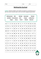 Vorschau - Arbeitsblätter - Suchsel Winter und Weihnachten - Deckblatt