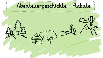 Vorschau - Poster - Plakate Tafelmaterial Abenteuergeschichten - Deckblatt