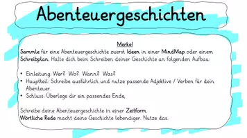 Vorschau - Poster - Plakate Tafelmaterial Abenteuergeschichten - Seite 1