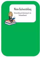 Vorschau - Arbeitsblätter - Buchvorstellung im Rahmen eines Vorlesewettbewerbs - Deckblatt