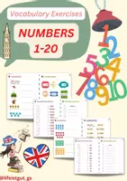 Vorschau - Arbeitsblätter - NUMBERS - Zahlen auf Englisch bis 20 - Vocabulary exercises - Deckblatt