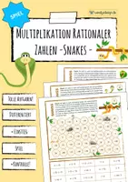 Vorschau - Arbeitsblätter - Multiplikation rationaler Zahlen - SPIELE - Seite 1