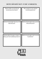 Vorschau - Arbeitsblätter - Abfrage Erwartung an die Ausbildung - Deckblatt