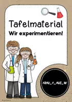 Vorschau - Experimente - Tafelmaterial "Wir experimentieren!" - Deckblatt