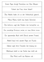 Vorschau - Arbeitsblätter - Satzstreifen Satzglieder bestimmen - Seite 3